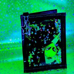 Liquid Glitter Mini Wallet- Area 51